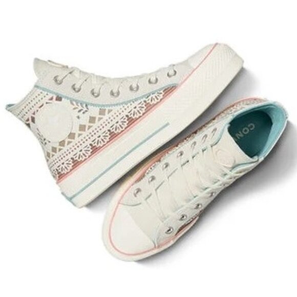 CONVERSE Day Of The Dead Chuck Taylor All Star Lift Women's Hi Top Sneaker, 10.5 - Picture 7 of 10